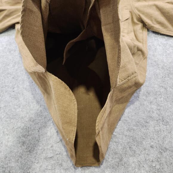 Vintage US Army Wool Shirt Mens 15.5 34 Khaki Button Front Military Uniform 50s - Picture 10 of 16